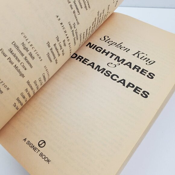 Nightmares Dreamscapes Stephen King Book First Signet 1994 Paperback Tight Spine - Picture 4 of 9